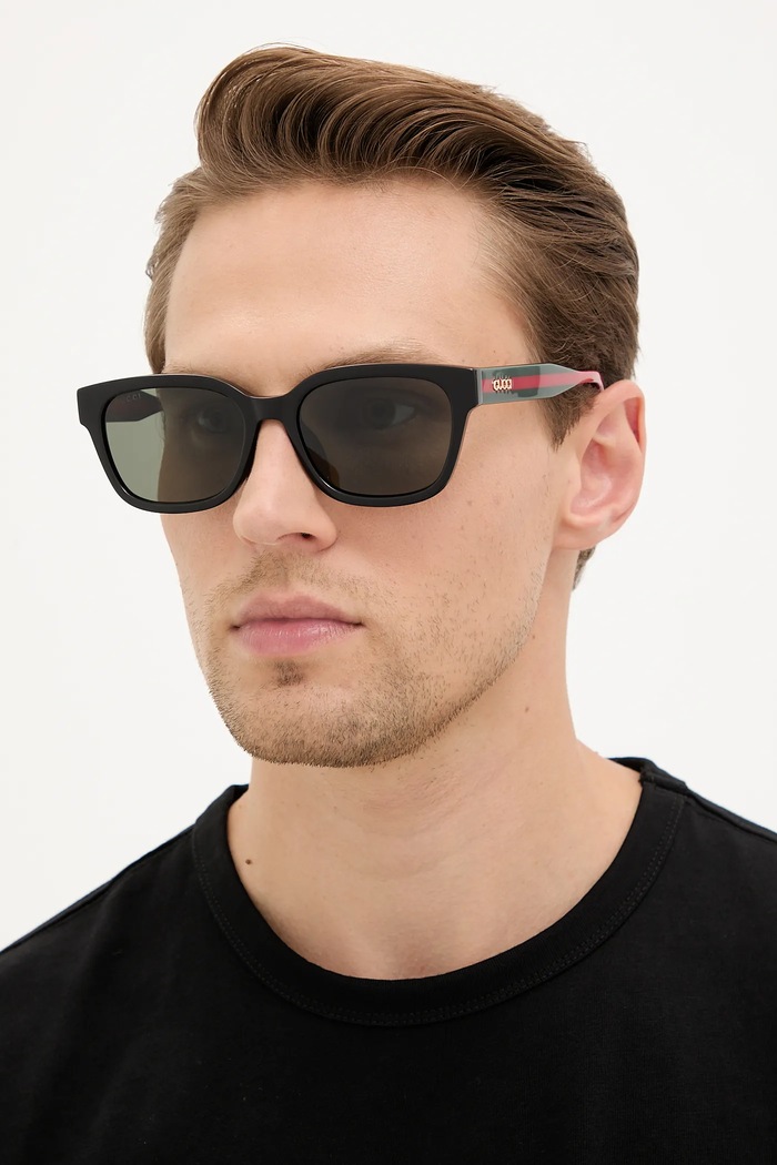 Gucci ochelari de soare dreptunghiular negru GG1872SK