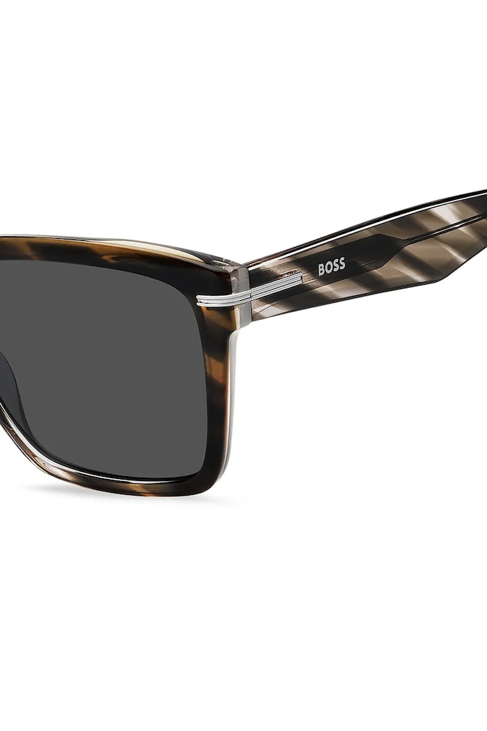 BOSS okulary przeciwsłoneczne wayfarer męskie czarny BOSS.1745/S
