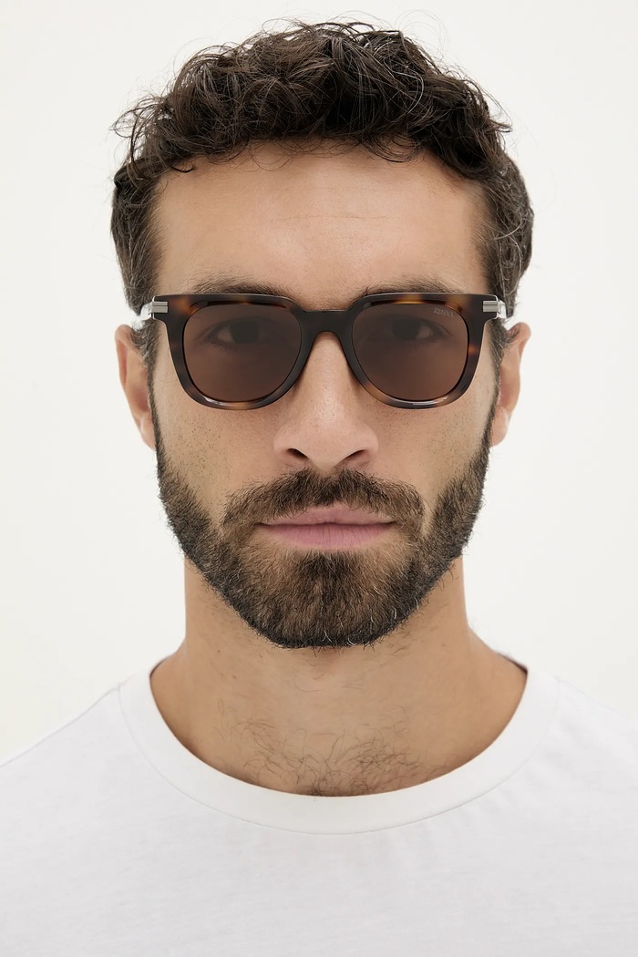 Slnečné okuliare Zegna EZ0248.5052E hnedá