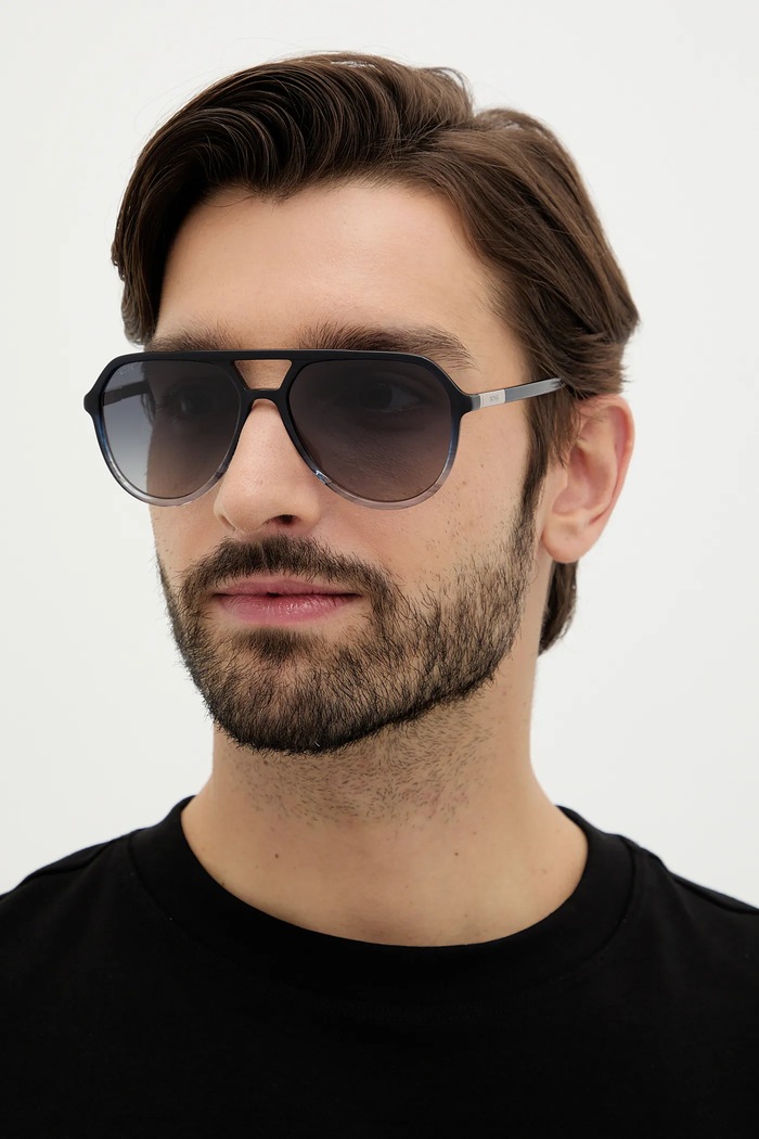 BOSS ochelari de soare aviator bleumarin BOSS.1831/S