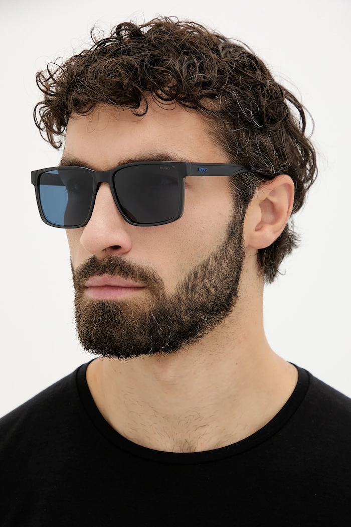 HUGO ochelari de soare dreptunghiular bleumarin HG.1369/S