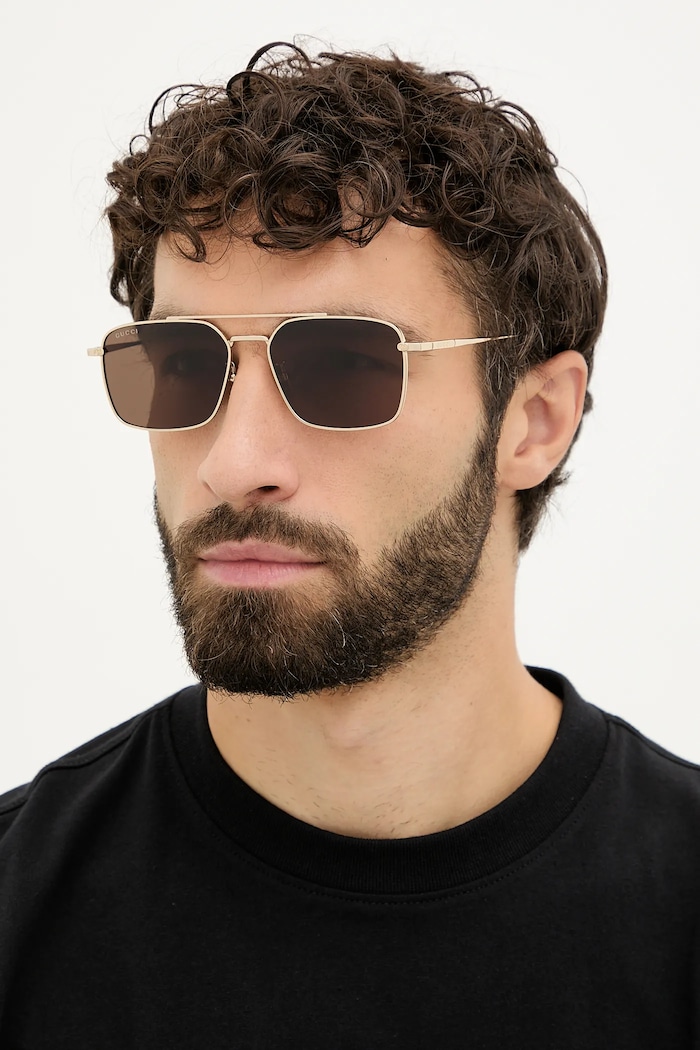 Gucci okulary przeciwsłoneczne jednolita złoty GG1957SA
