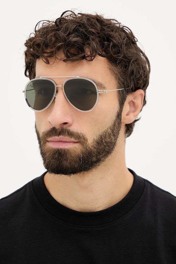Slnečné okuliare Gucci hladký strieborná GG1981S