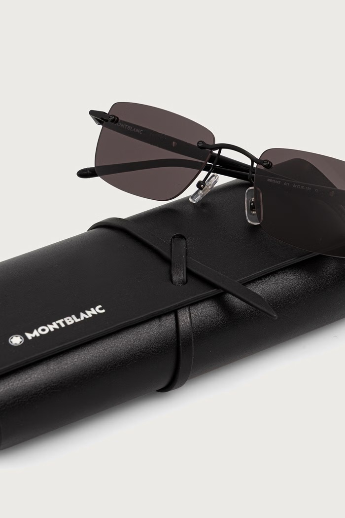 Okulary przeciwsłoneczne męskie Montblanc MB0344S czarny