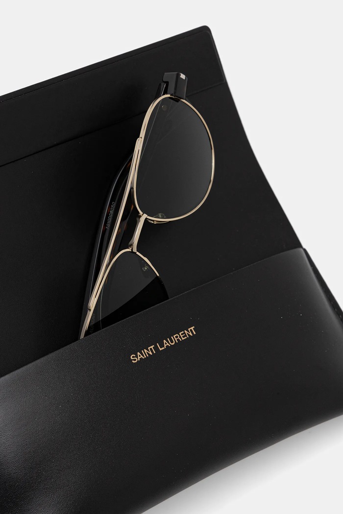 Slnečné okuliare Saint Laurent zlatá SL.843