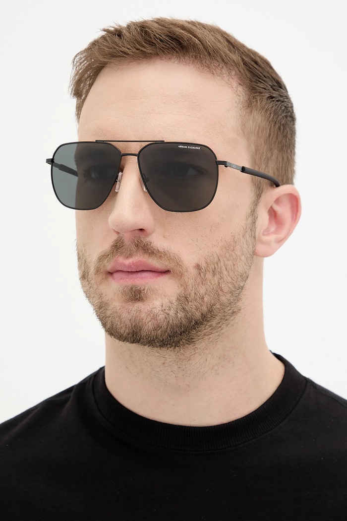 Slnečné okuliare Armani Exchange hladký čierna 0AX2057S