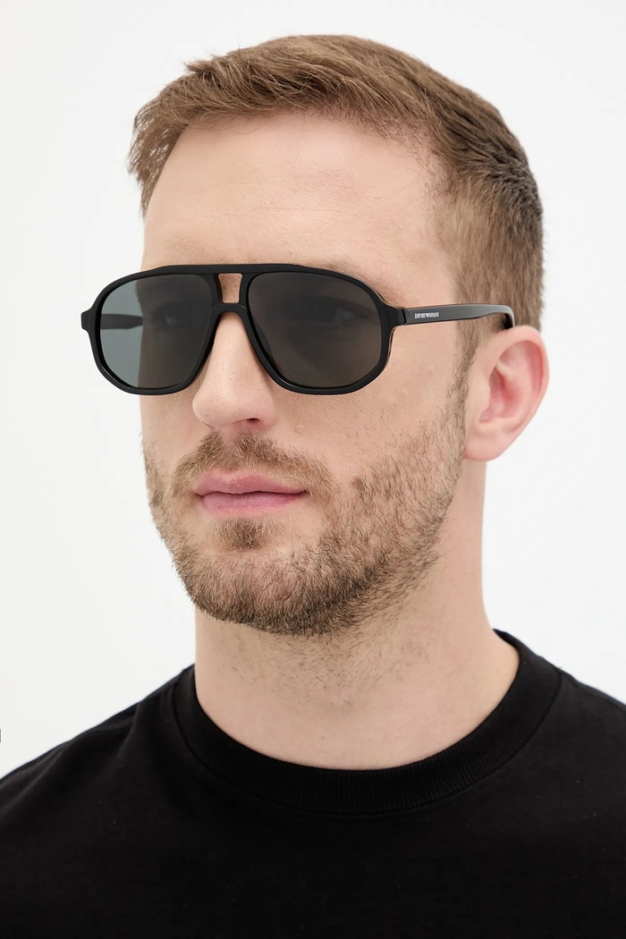 Sunčane naočale Emporio Armani aviator crna 0EA4263U