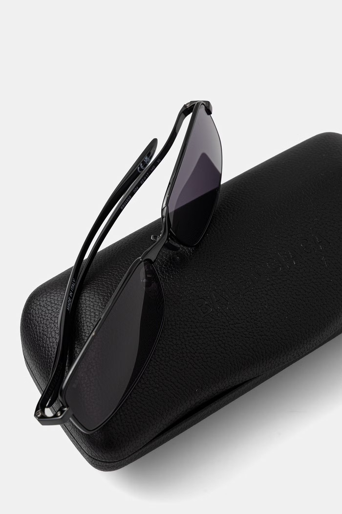 Balenciaga ochelari de soare pentru bărbați negru BB0493S