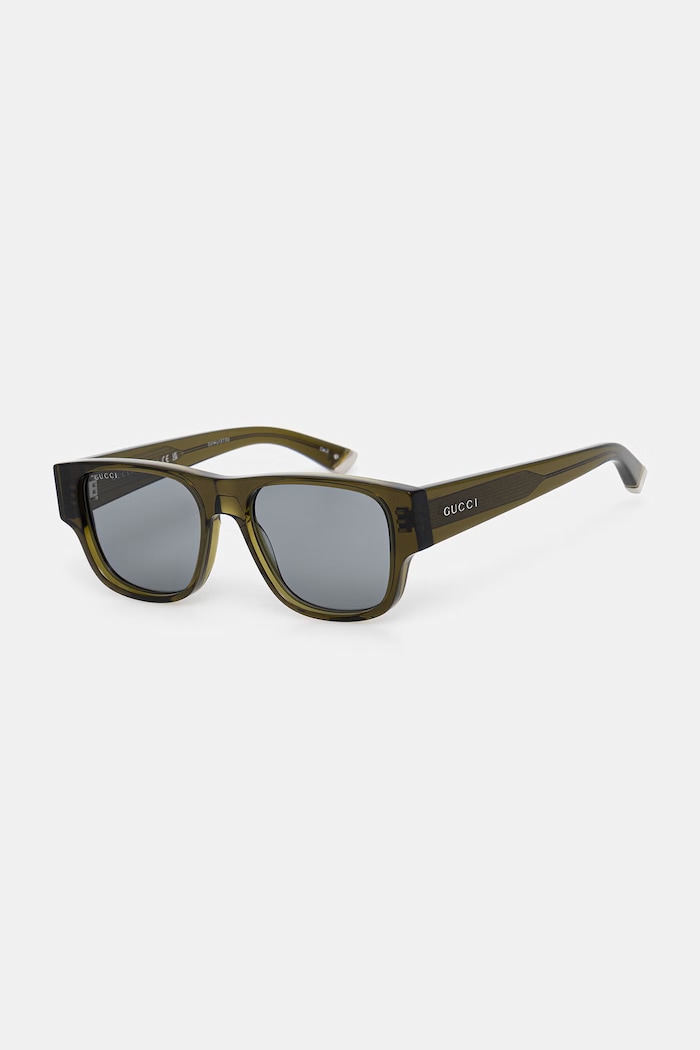 Gucci okulary przeciwsłoneczne kwadratowe męskie GG2075S zielony AA00