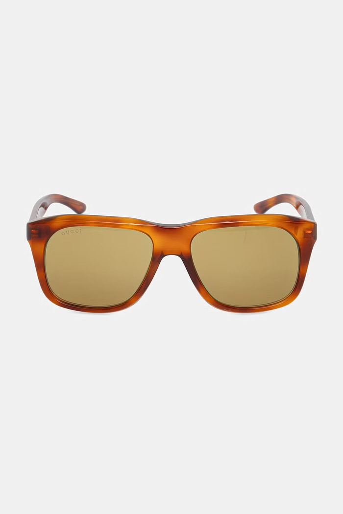 Akcesoria Gucci okulary przeciwsłoneczne kwadratowe męskie GG2077S pomarańczowy