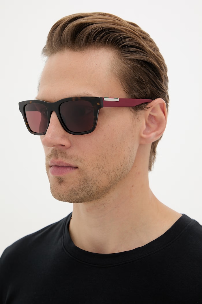 Gucci okulary przeciwsłoneczne kwadratowe męskie brązowy GG2089S