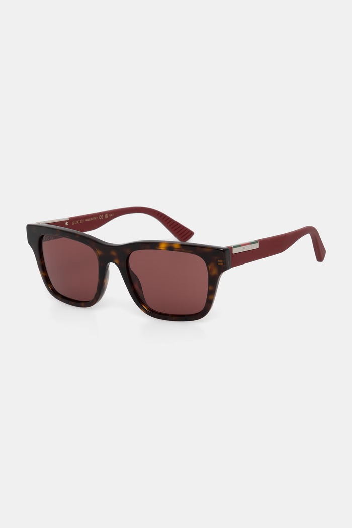 Gucci okulary przeciwsłoneczne kwadratowe męskie GG2089S brązowy AA00