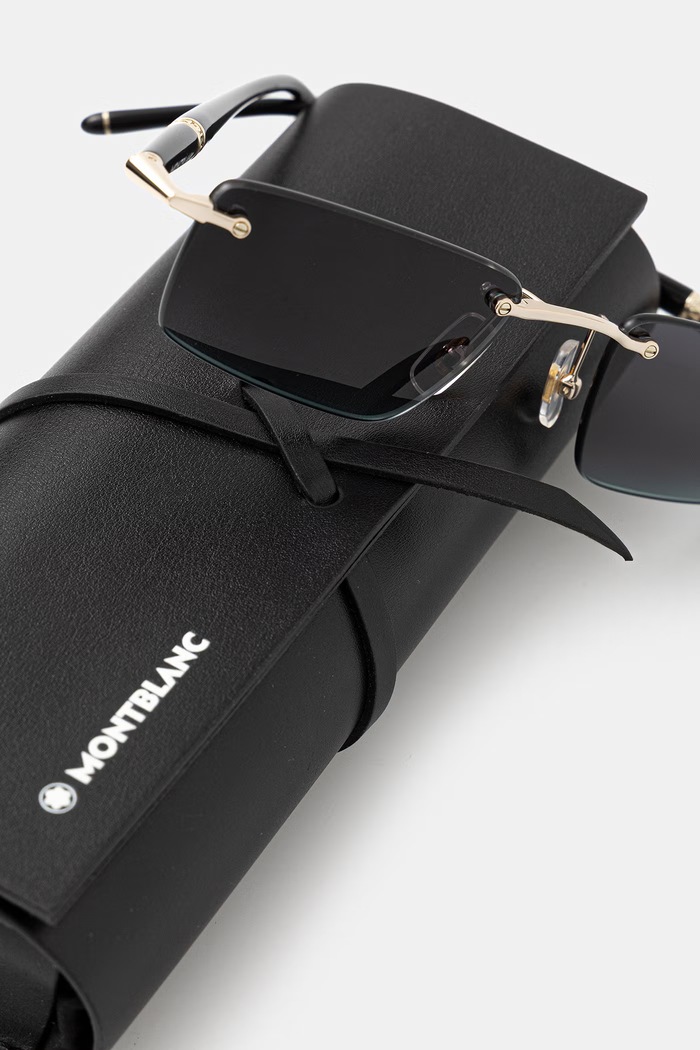 Accesorii Montblanc ochelari de soare bărbătești MB0484S aur