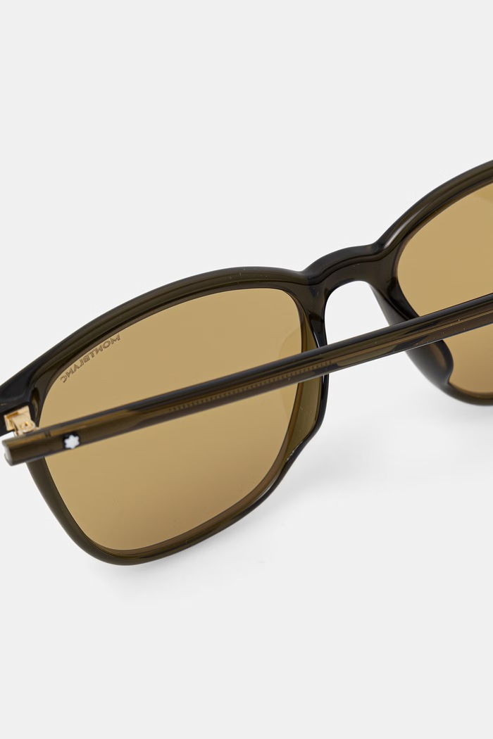 Montblanc ochelari de soare Wayfarer bărbați verde MB0487SA