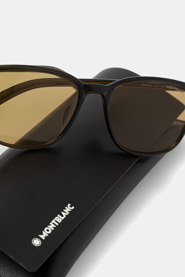 Montblanc ochelari de soare Wayfarer bărbați MB0487SA verde