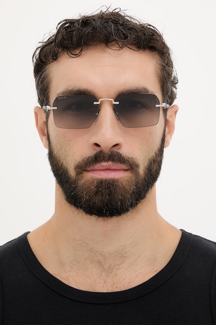 Gucci okulary przeciwsłoneczne męskie GG2154S srebrny