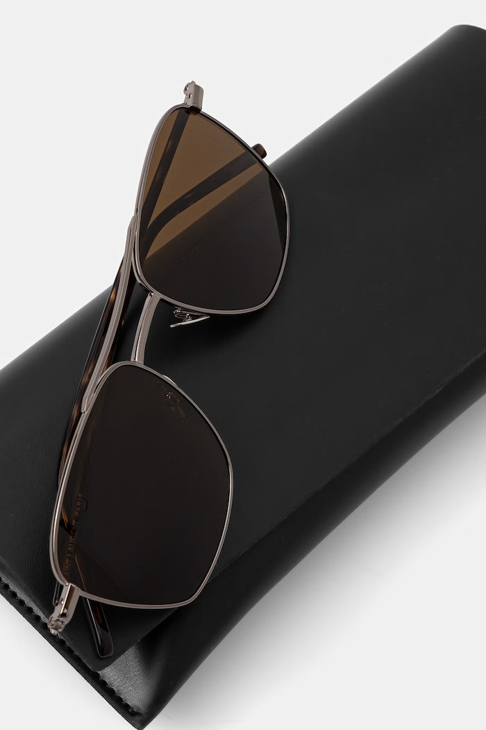 Akcesoria Saint Laurent okulary przeciwsłoneczne męskie SL.866 szary