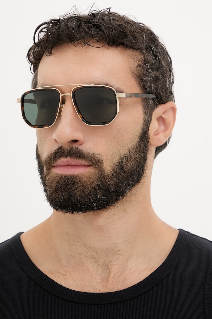 Gucci okulary przeciwsłoneczne męskie złoty GG2073S