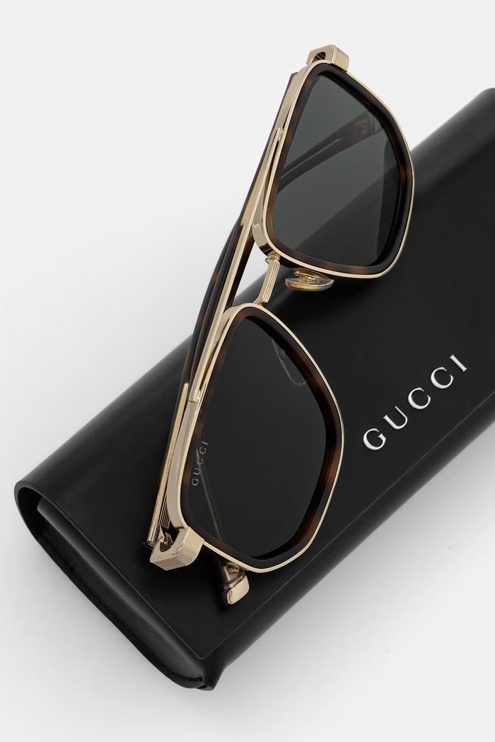Gucci okulary przeciwsłoneczne męskie złoty GG2073S