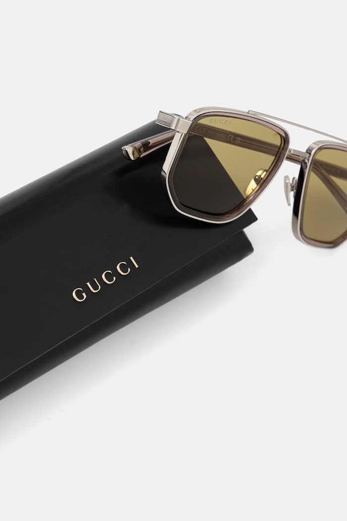 Akcesoria Gucci okulary przeciwsłoneczne męskie GG2073S srebrny