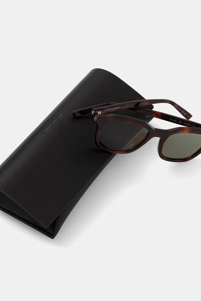 Akcesoria Saint Laurent okulary przeciwsłoneczne męskie SL.457 brązowy