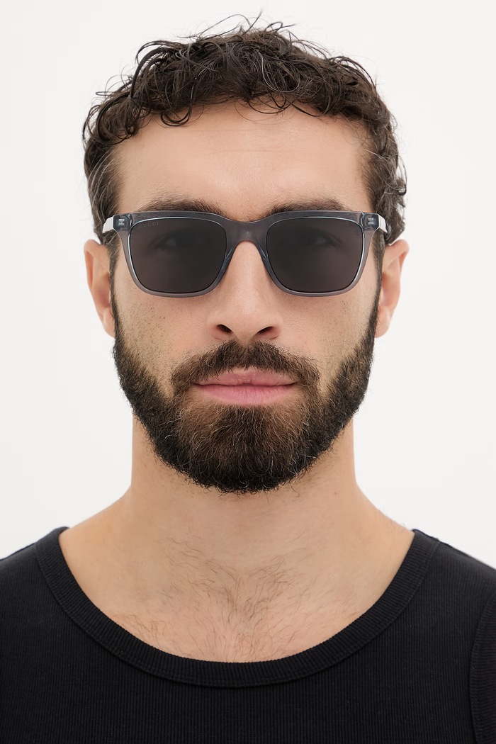Gucci okulary przeciwsłoneczne kwadratowe męskie GG2114S niebieski