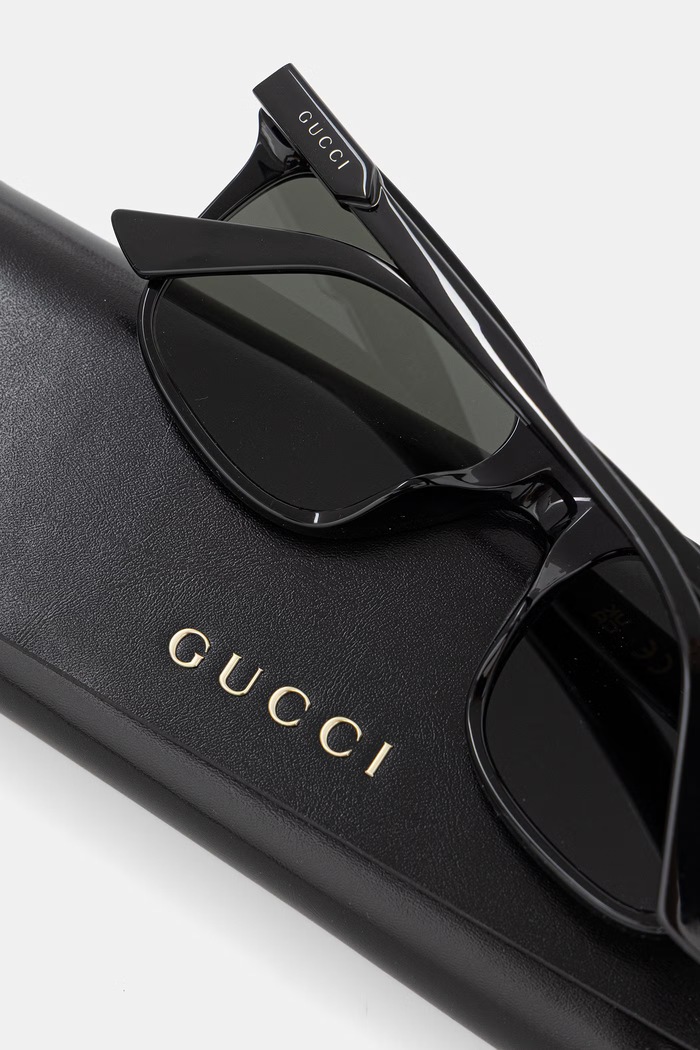 Gucci okulary przeciwsłoneczne kwadratowe męskie GG2114S czarny