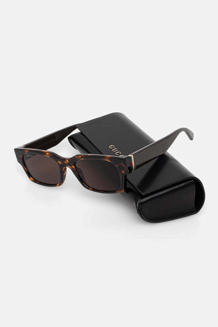 Gucci occhiali da sole da uomo marrone GG2084S