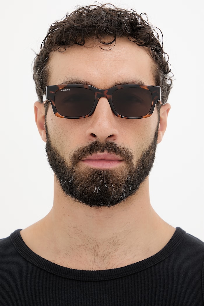 Gucci occhiali da sole da uomo GG2084S marrone