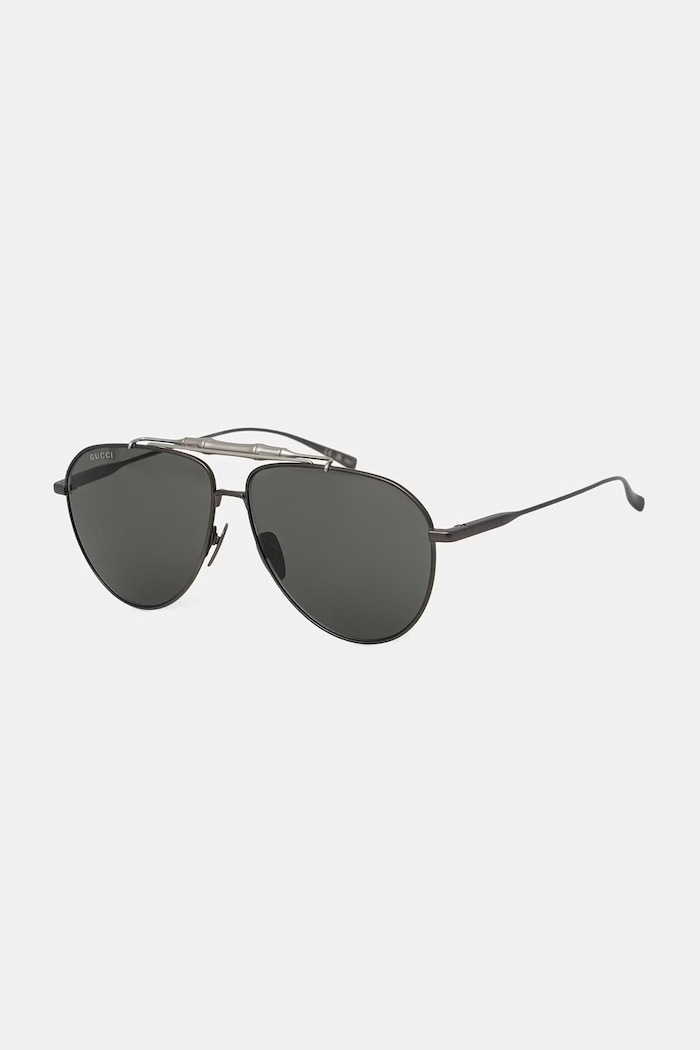 Gucci okulary przeciwsłoneczne pilotki męskie GG2064S szary AA00