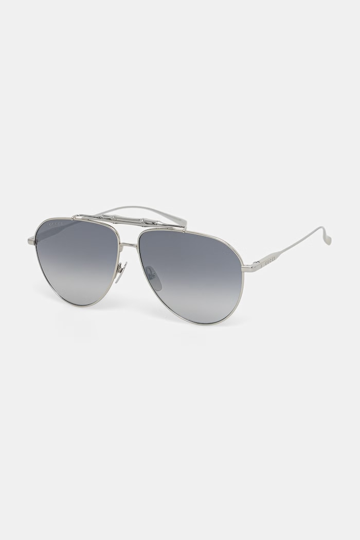Gucci okulary przeciwsłoneczne pilotki męskie GG2064S srebrny AA00