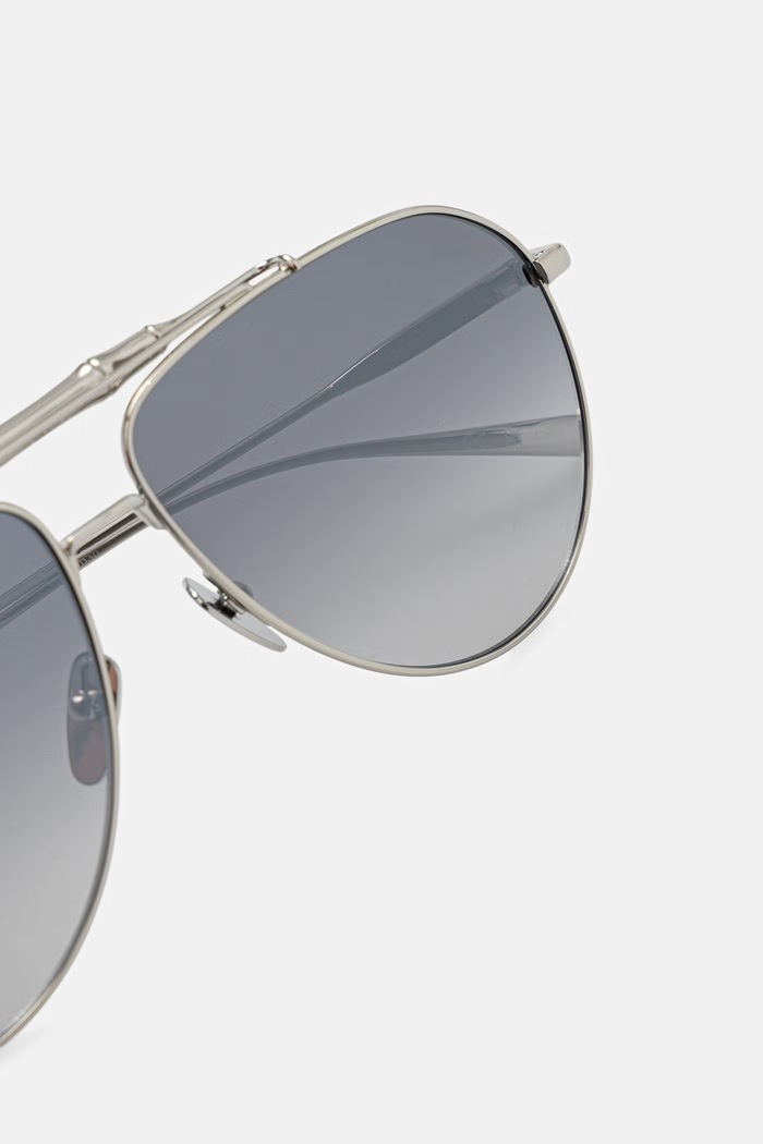 Gucci okulary przeciwsłoneczne pilotki męskie srebrny GG2064S