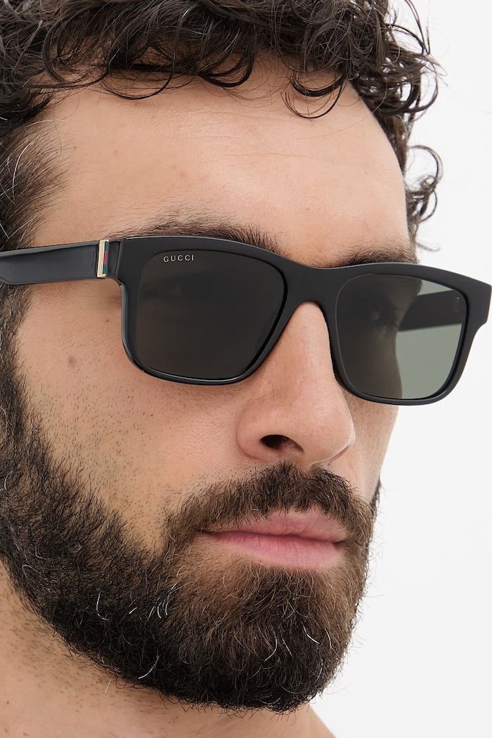 Gucci occhiali da sole quadrati da uomo GG2085S