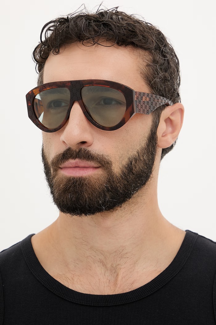 Gucci okulary przeciwsłoneczne męskie brązowy GG2128S