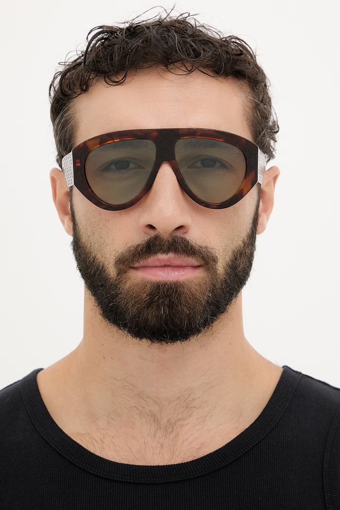 Gucci okulary przeciwsłoneczne męskie GG2128S brązowy