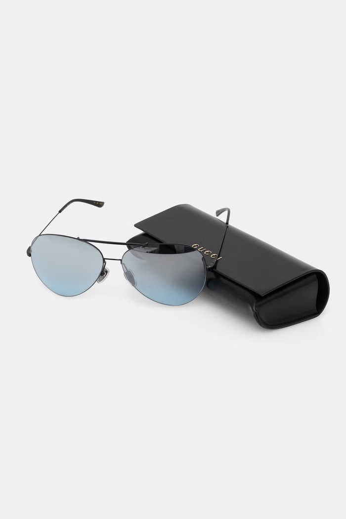 Gucci occhiali da sole da pilota da uomo nero GG2172S