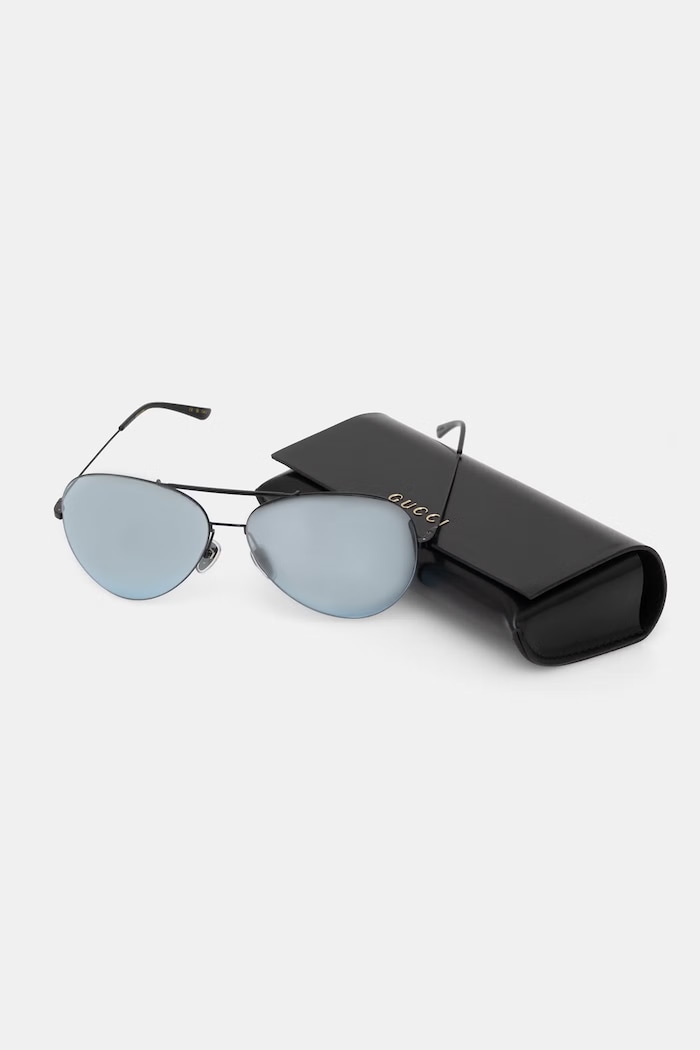 Gucci γυαλιά ηλίου aviator Ανδρικά μαύρο GG2172S