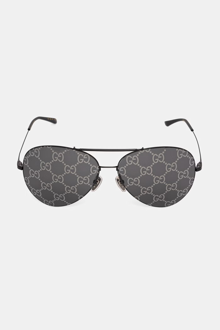 Gucci ochelari de soare aviator pentru bărbați negru GG2172S