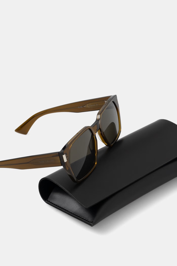 Saint Laurent hranaté sluneční brýle pánské hnědá SL.894