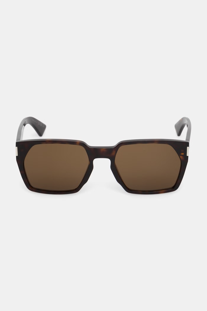 Doplnky Saint Laurent štvorcové slnečné okuliare pánske SL.894 hnedá