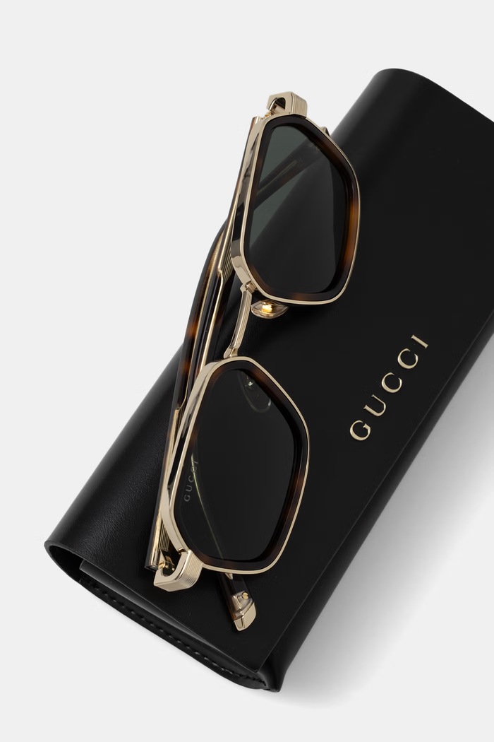 Akcesoria Gucci okulary przeciwsłoneczne GG2074S złoty