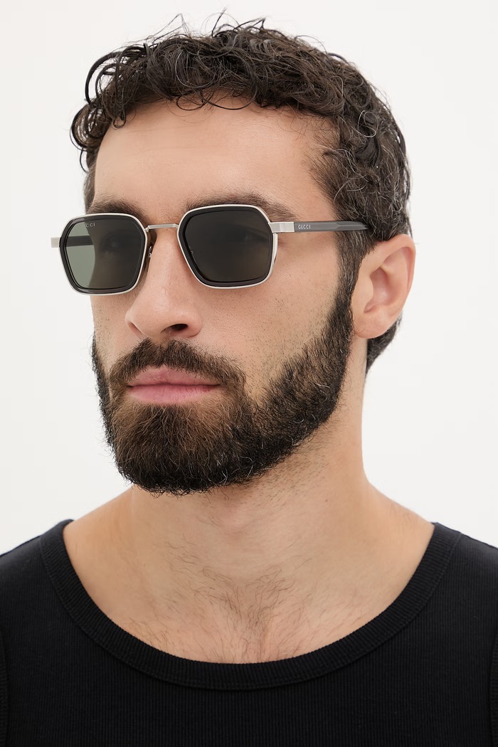 Gucci γυαλιά ηλίου Ανδρικά ασημί GG2074S