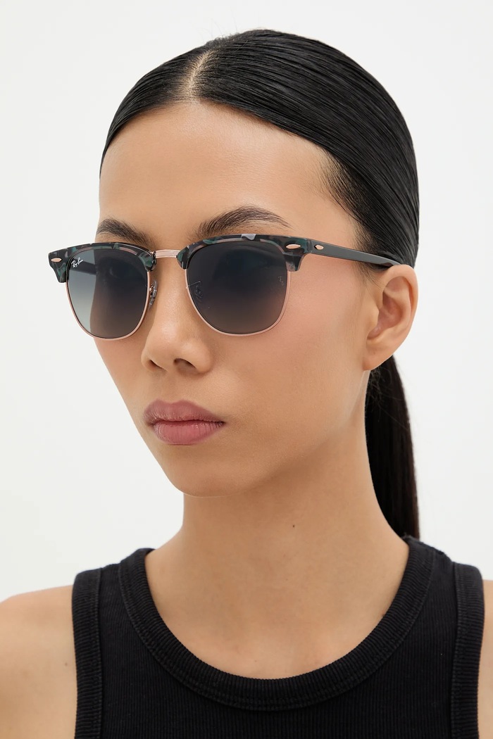 Ray-Ban – Okulary CLUBMASTER czarny 0RB3016.125571.51