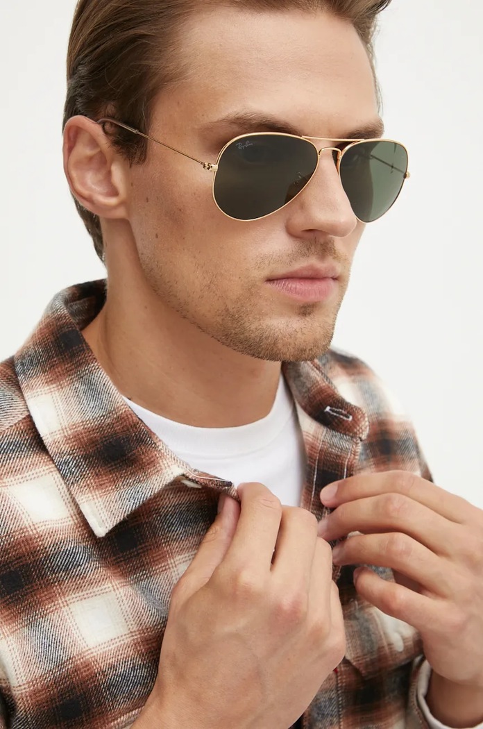 Doplnky Ray-Ban slnečné okuliare AVIATOR LARGE METAL 0RB3025 čierna
