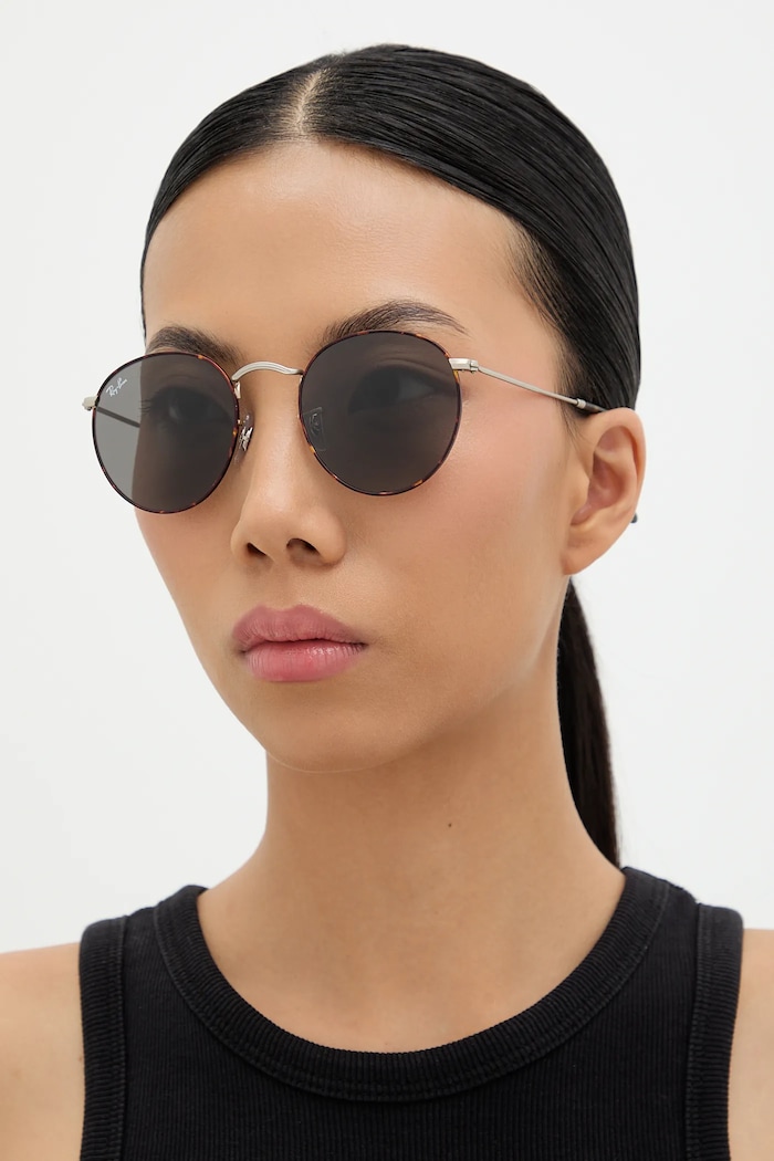 Accesorii Ray-Ban ochelari de soare ROUND METAL 0RB3447 maro