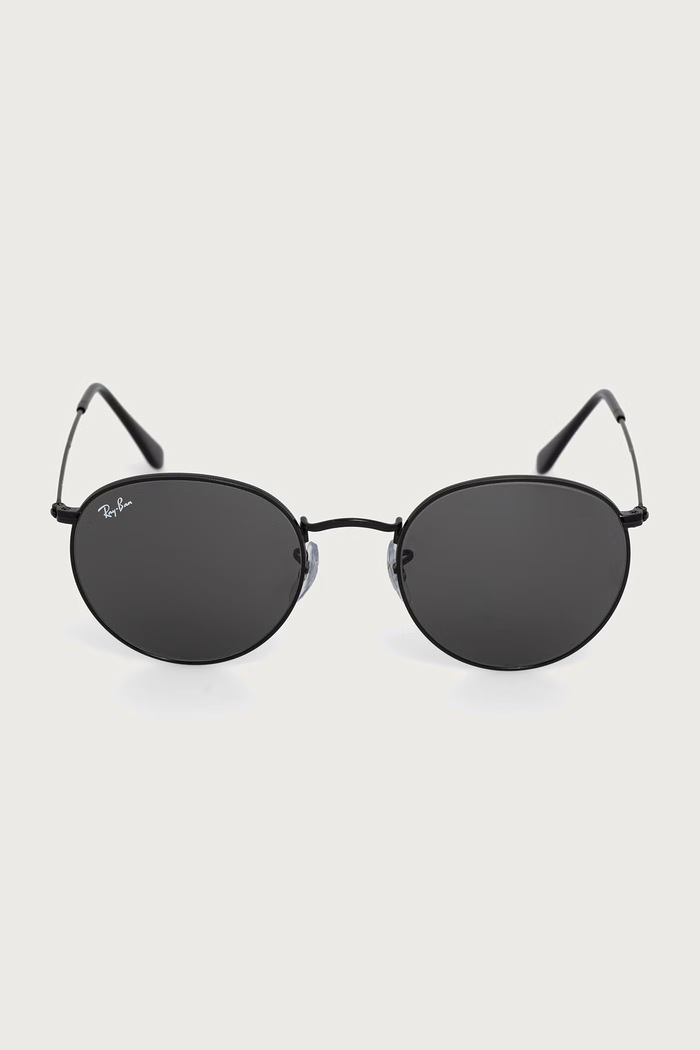 Ray-Ban Круглые солнцезащитные очки ROUND METAL 0RB3447 чёрный AA00