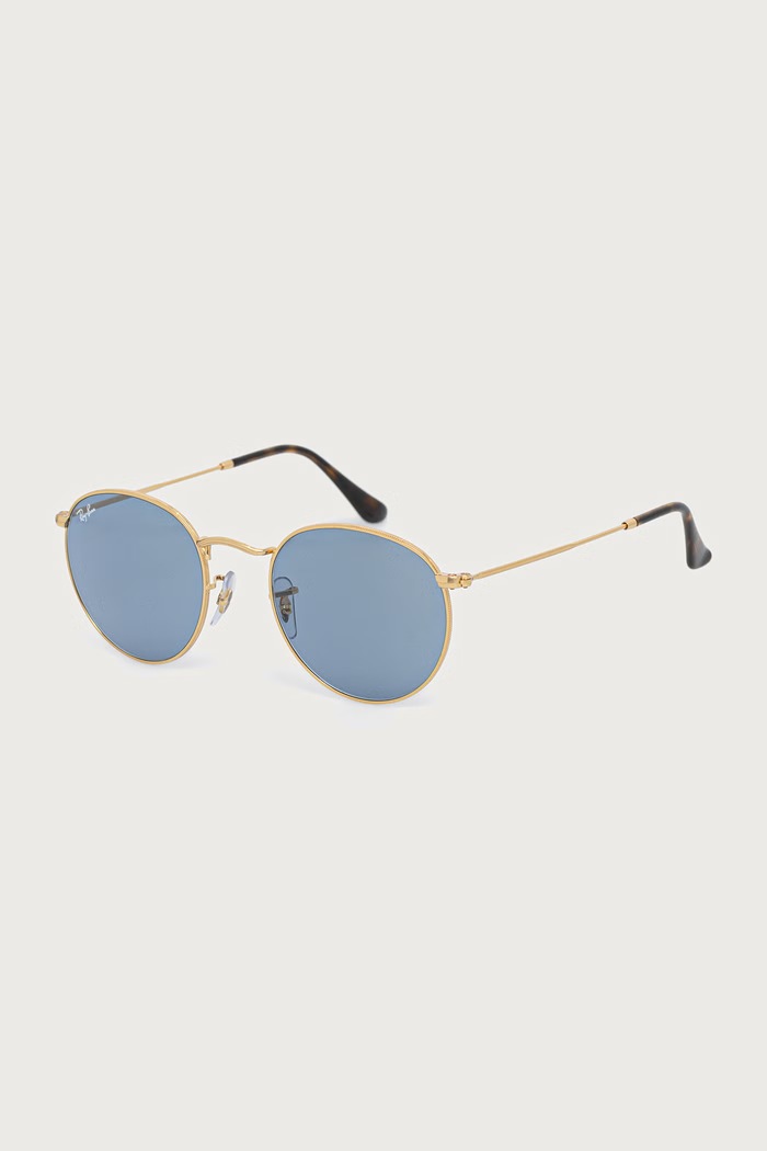Ray-Ban Круглые солнцезащитные очки ROUND METAL золотой 0RB3447