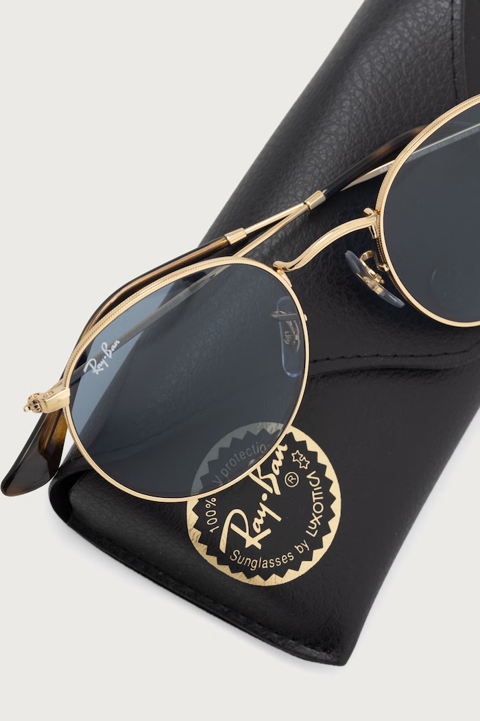 Аксессуары Ray-Ban Круглые солнцезащитные очки ROUND METAL 0RB3447 золотой