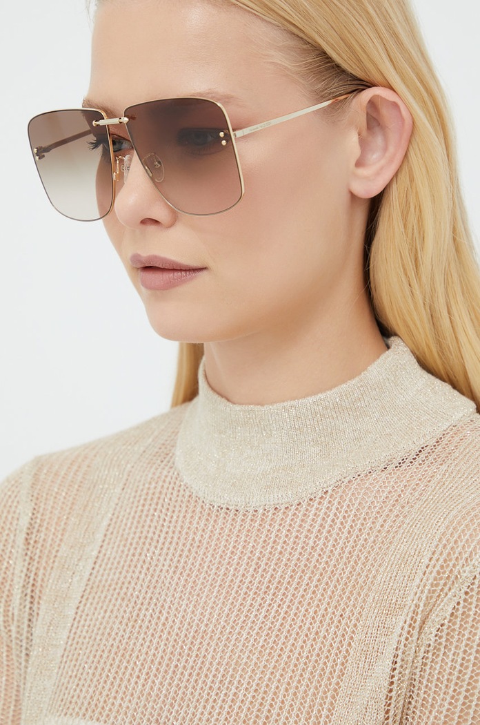 Accesorii Alexander McQueen ochelari de soare AM0343S aur