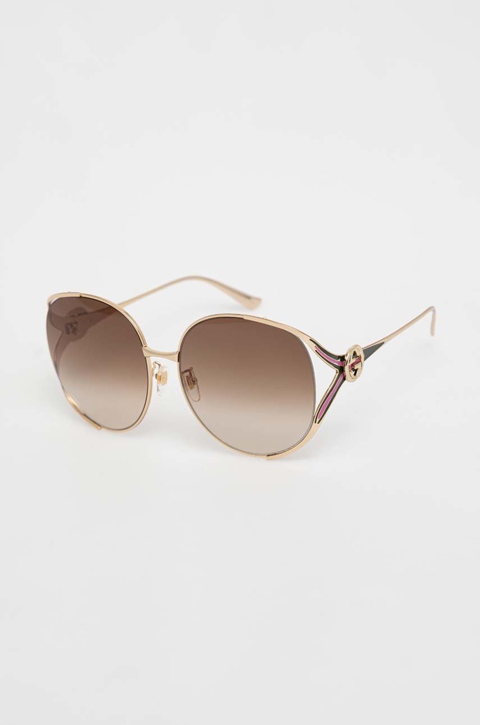 Sluneční brýle Gucci kulaté žlutá GG0225S